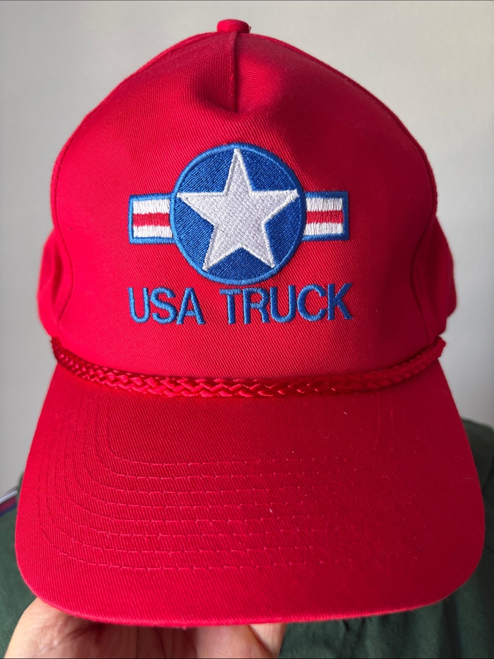 USA Truck Red Embroidered Trucker Hat